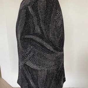 DKNY pencil skirt swirl polka dot pattern S/P